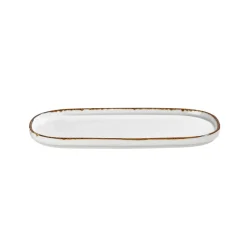 By Bone Helix Gleam Bord Ovaal 30 x 16 cm Creme Bruin Porselein 535768