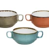 Cosy & Trendy Brisbane soepkom (Blauw, Grijs, Oranje) D10XH5,3CM 2 grepen - 1480310