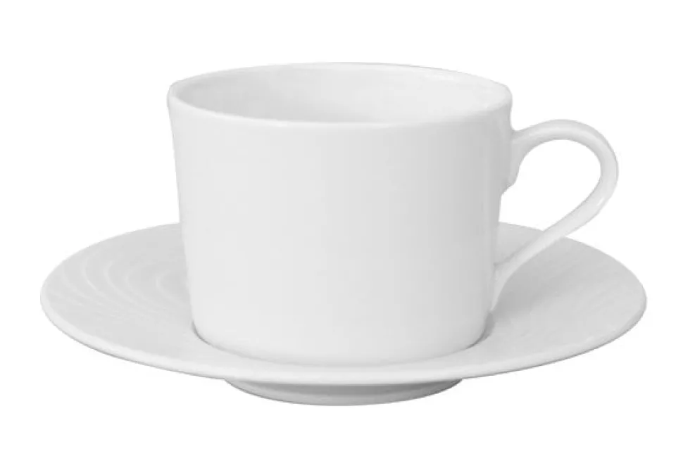 Koffie kop en schotel 24cl reliëf Waves Spal Porselanas 9222177