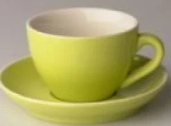 Kop en schotel cappuccino blauw Palmer Colors 18cl set 6 stuks