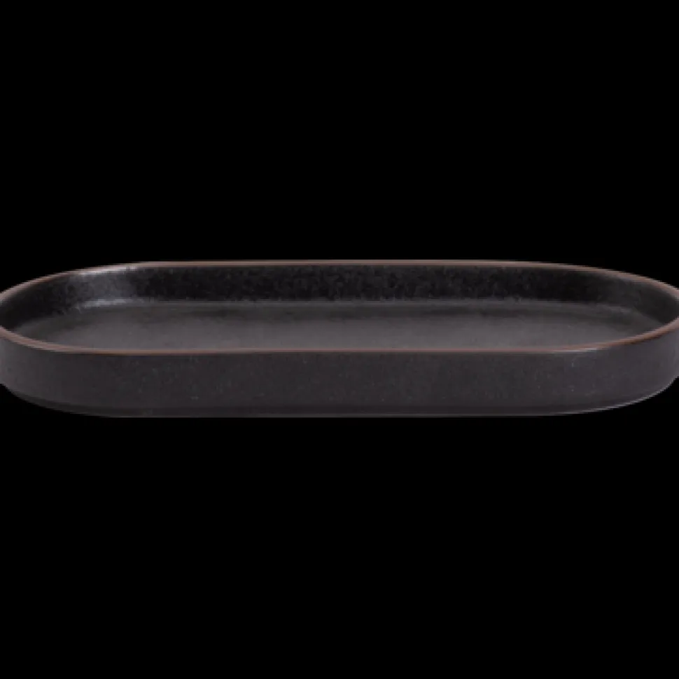 Maastricht Porselein Cafe Noir Bord 22x11 cm Ovaal Zwart Porselein 535074