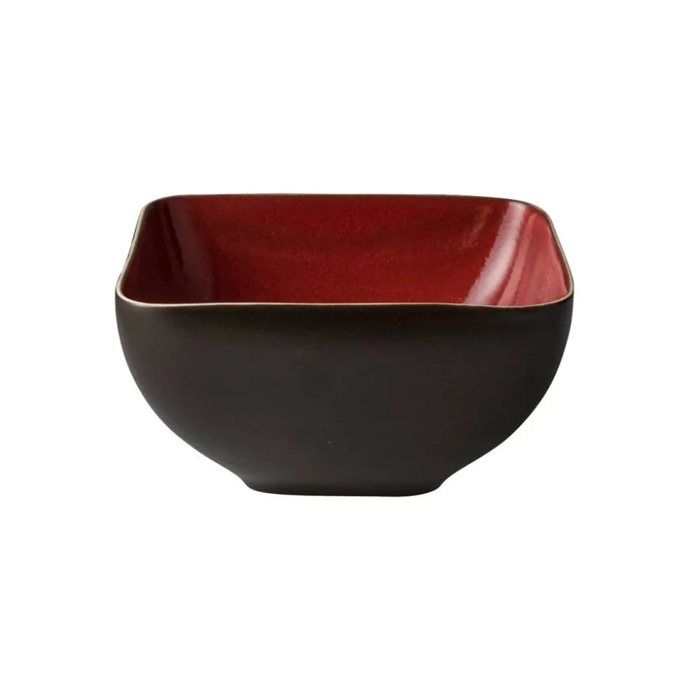 Palmer Lava Schaal 14 x 14 cm 60 cl Bruin Rood Stoneware 527270