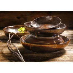 Palmer Metallic bruin Diep bord 22cm 530495