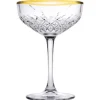 Pasabahce Timeless Champagnecoupe 27 cl Transparant Goud 4 stuks 532478
