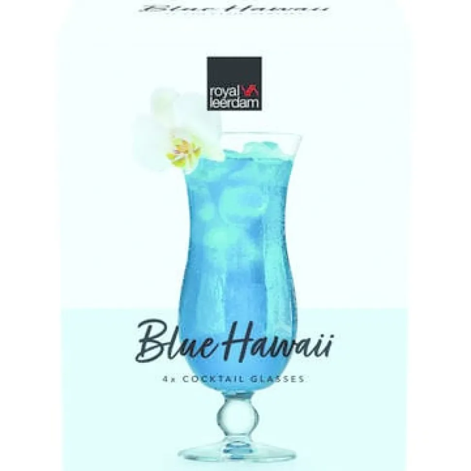 Royal Leerdam Cocktailglas Blue Hawai 44 cl 4 stuks 531941