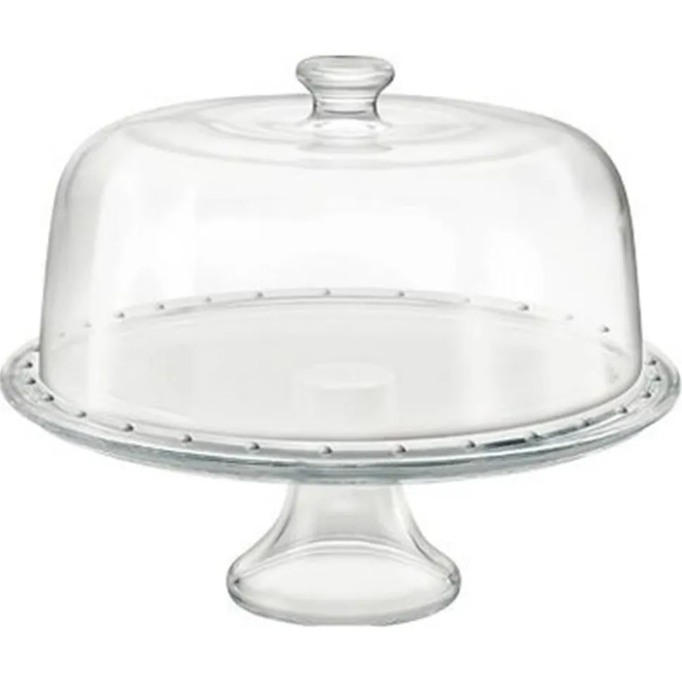 Taartschotel 31cm op voet met stolp Borgonova Palladio 512989