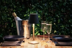 Tafellamp Securit Rome goud - zwart LPROGDBL