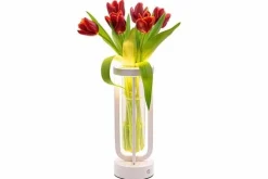 Tafellamp vaas voor bloemen Securit Florence wit LPFLWT