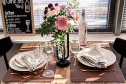 Tafellamp vaas voor bloemen Securit Florence wit LPFLWT
